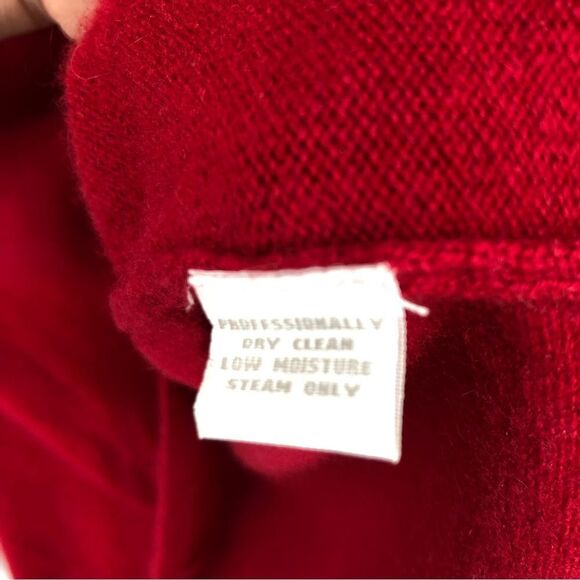Charter Club Sweater Womens Small 100% Cashmere Red V Neck - Picture 6 of 10